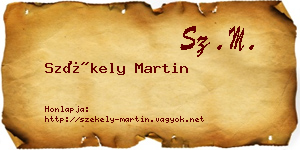 Székely Martin névjegykártya